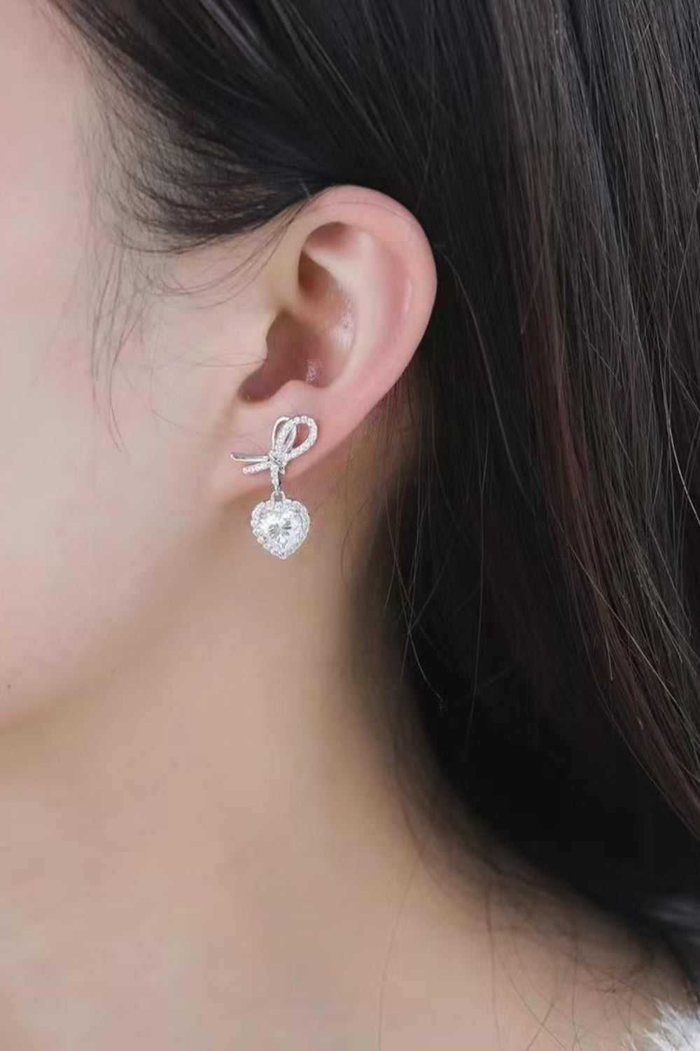 2 Carat Moissanite Stone Heart Bow Drop Earrings 925 Sterling Silver 25e4d4e5-d542-4d62-a2c2-ac68a563ceb6-Max Trendsi
