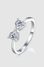 Murray 1 Carat Women Bow Ring Moissanite 925 Sterling Silver Ring with Box Silver 25e98552-9afc-442d-9718-6f26b48f8d4d-Max Trendsi