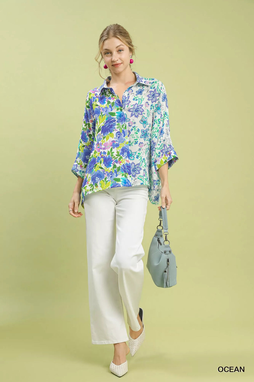 Umgee Womens Shirt Ocean Mix Floral Oversized Long Sleeve Top 262be08f-25ee-4199-9ea3-db3d4687c5ab-Max-Origin Trendsi