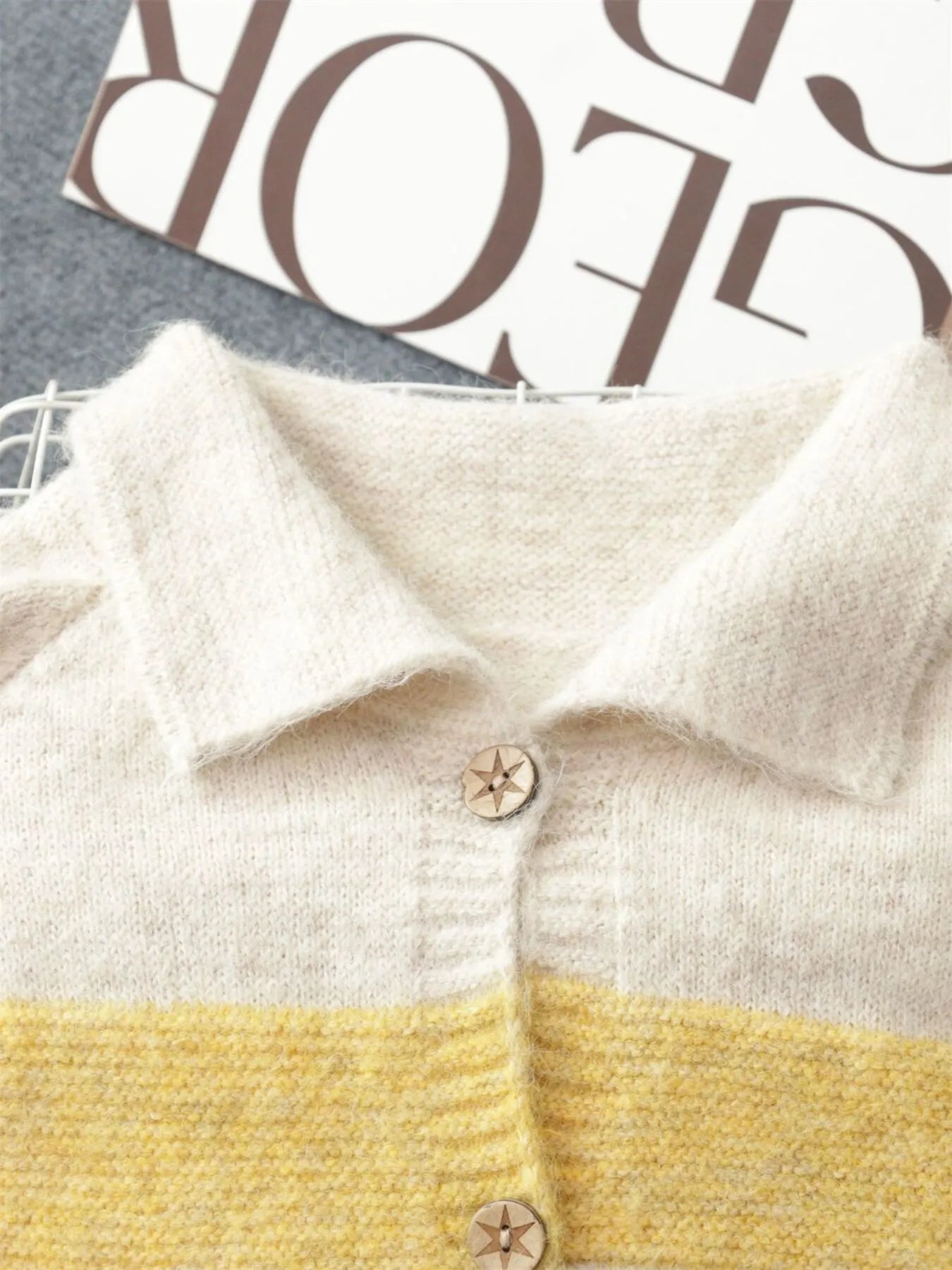 Women's Cardigan Striped Button-Up Cozy Soft Long Sleeve 262c7c4d63f34507a405c24962911a76-Max-Origin Trendsi