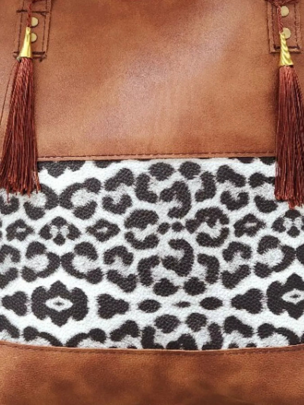 Leopard Tote Bag Tassel Pu Leather Small Brown Women's Handbags 268b994a-640c-4807-8296-1f1b54c4d7c7-Max-Origin Trendsi