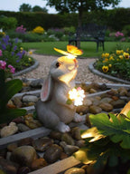 Easter Bunny Decorative Ornament Resin Figurine, 8.9 Inches Tall, Imported