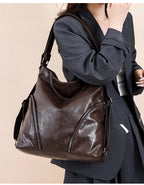 Women's Casual Tote Handbags Pu Leather Zipper Outer Pockets Backpack Crossbody