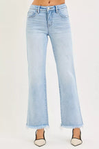 RISEN Womens Jeans Ankle Straight Tummy Control Mid Rise Fray Hem Light Blue 26db0597-eafc-48f1-b7b9-41e7a3ee1b2d-Max-Origin Trendsi