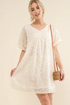 And The Why Mini Dress White Leopard Baby Doll Casual Short Sleeve 26e6f28474674dba8f4e82f59f8531fc-Max-Origin Trendsi