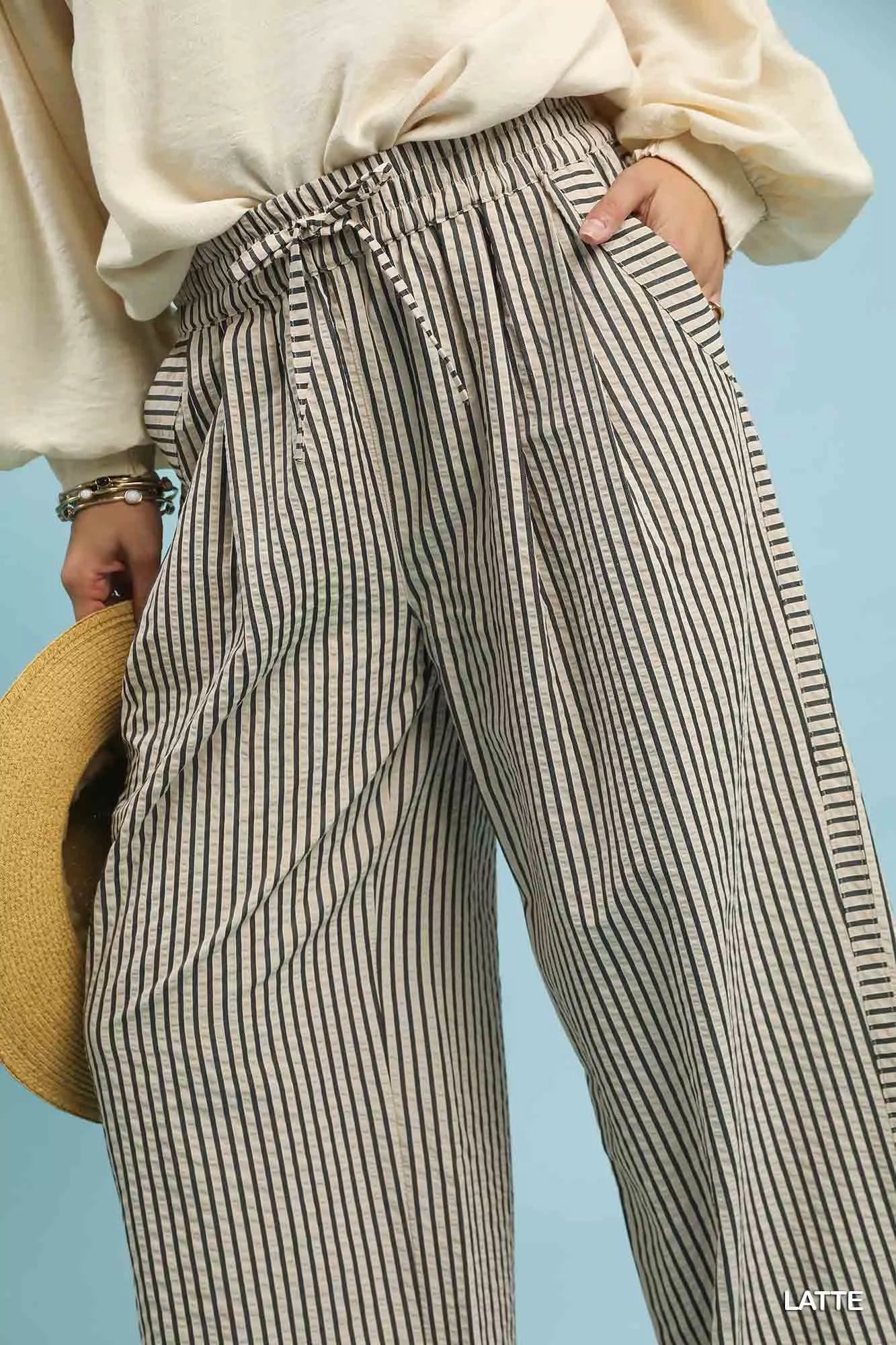 Umgee Wide-Leg Pants Cotton Latte Striped Drawstring Waist Pocketed 26f1f630-ff9e-4aa2-a8ff-cfb91be077d5-Max-Origin Trendsi