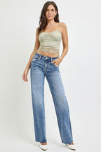 RISEN Women's Jeans High Rise Straight Leg with Pockets 26f7f610-dd28-41d6-858b-288c0de457db-Max Trendsi