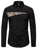 Men's Paisley Patchwork Slim Fit Shirt