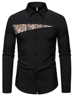 Men's Paisley Patchwork Slim Fit Shirt