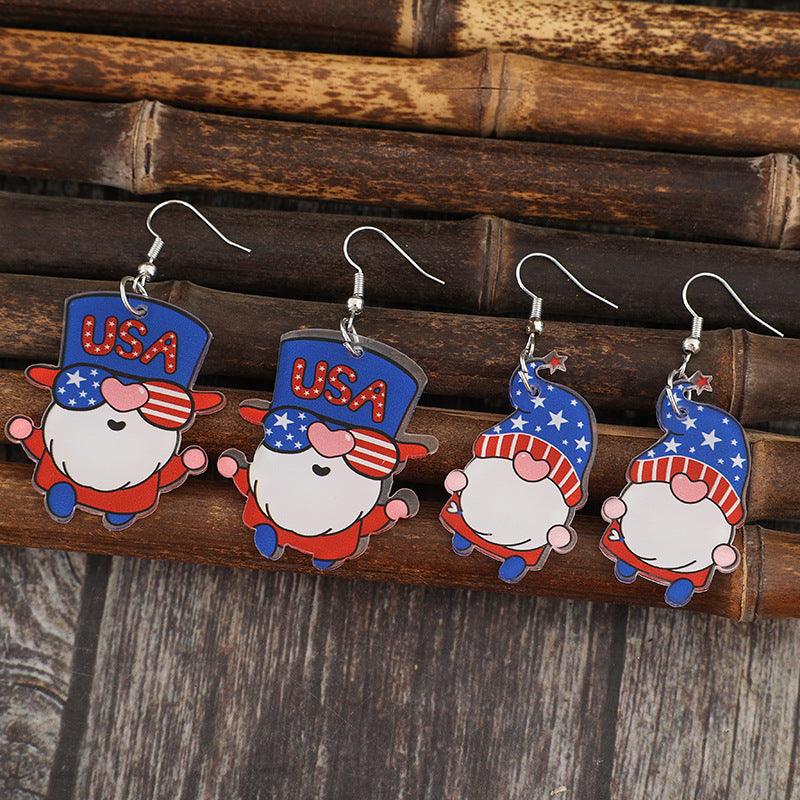 Earrings 2 Pair USA Acrylic Gnome Drop Dangle Earrings 271cca0e-059b-40f3-85f9-bf9929a11749-Max Trendsi