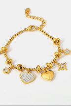 Women Charm Bracelet Inland Zircon Heart Titanium Steel 18K gold-plated 277eae93-01bf-4abb-b105-b6d4110138e5-Max Trendsi