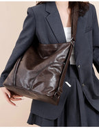 Women's Casual Tote Handbags Pu Leather Zipper Outer Pockets Backpack Crossbody