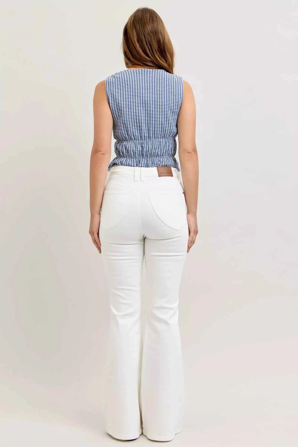 Judy Blue White Flare Jeans High-Waisted Tummy Control Denim Pants 27bd16ed-b3fa-4c7e-9930-ce4fcdc74cb7-Max-Origin Trendsi