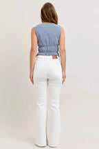 Judy Blue White Flare Jeans High-Waisted Tummy Control Denim Pants 27bd16ed-b3fa-4c7e-9930-ce4fcdc74cb7-Max-Origin Trendsi