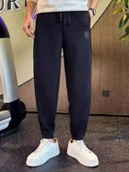 Men's Loose Fit Joggers Drawstring Waist Pocketed Pants M-3XL Black 27bd79d6-8863-484a-b67b-e0803a97839b-Max-Origin Trendsi