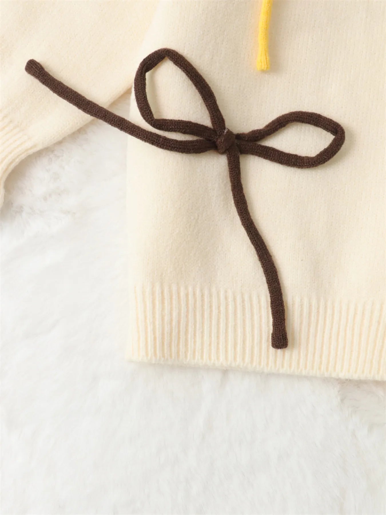 Women's Cardigan White Bow Tie Button Up Knit Long Sleeve One Size 27d2b5ee2e634317bf1194e345afb0df-Max-Origin Trendsi