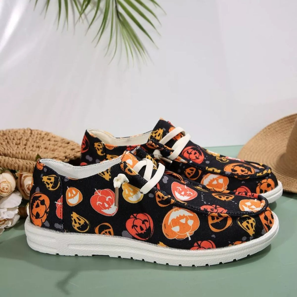 Halloween Women's Sneakers Pumpkin Print Round Toe Low Heels 283294ed34c24a38b0d2e6dc8b2d7b4b-Max-Origin Trendsi