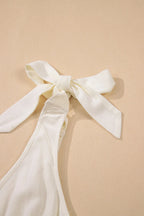 Mini Dress Beige Solid Color Bow Tied Straps Ruffle Tiered Frill 28464cd3-5589-4ff7-b8b2-c167cb7e3174-Max-Origin Trendsi