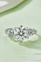 Murray 2 Carat Round Women Ring Moissanite 925 Sterling Silver Ring with Box 286072db-f82c-4d28-902b-848e8c3a11d6-Max Trendsi