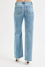 RISEN Boyfriend Jeans Women's Low Rise Ankle Distressed Medium Wash Denim 286c01e8b979411eb7537af26c24d87d-Max-Origin Trendsi