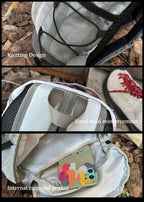 Hiking Backpack Nylon Lightweight Outdoor Travel Shoulder Bag Mesh Pocket