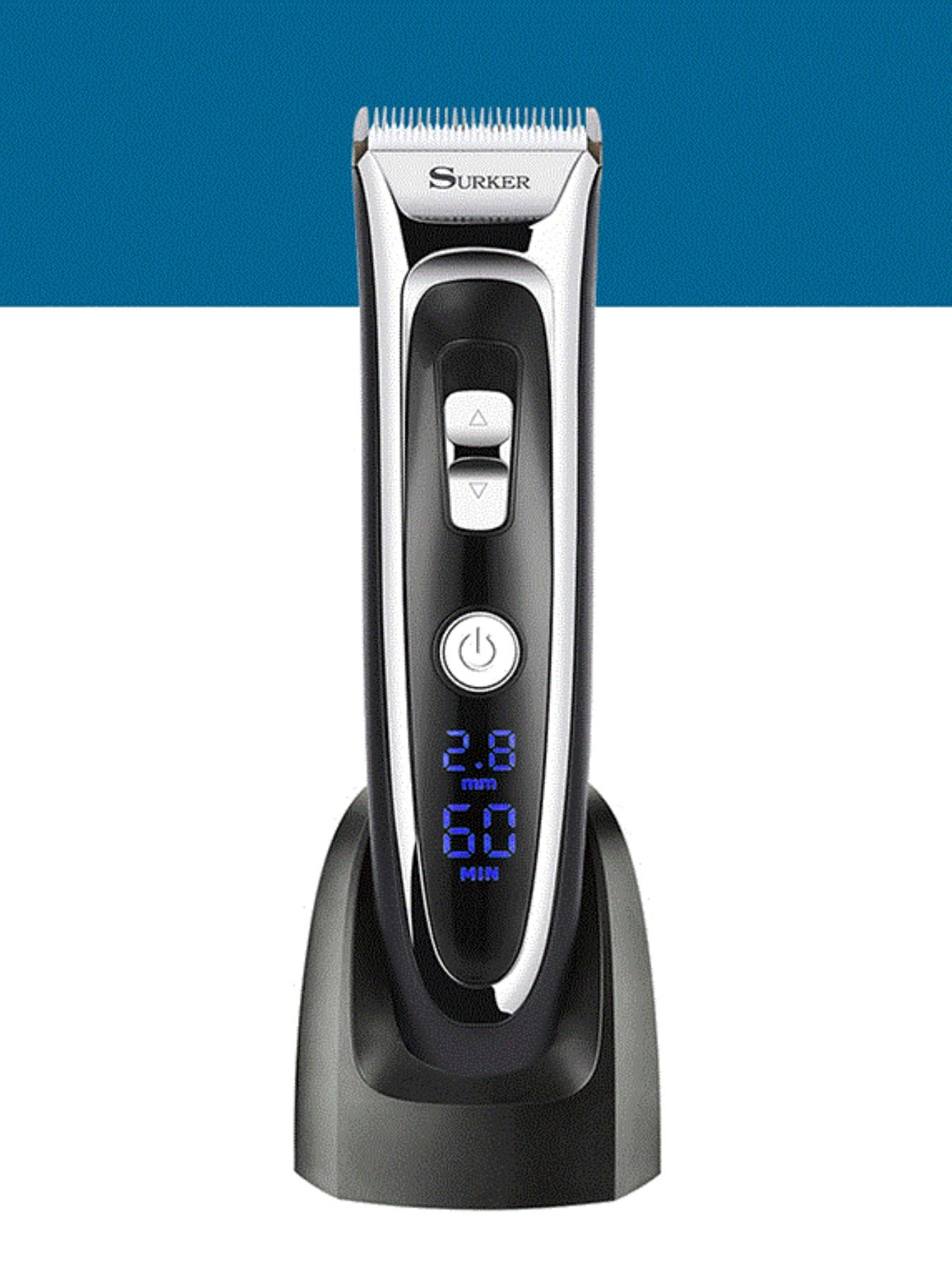 Cordless Waterproof Hair Clipper with ABS Plastic Body