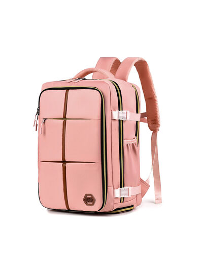 Large Backpack Oxford Cloth Multifunctional Quilted Plaid Travel Rucksack Pale Blush One Size 28b74736-0f76-4ee6-9987-09261b50278f-Min Trendsi