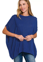 Zenana Womens Knit Top Light Navy Drop Shoulder Short Sleeve Oversized LT NAVY 28b9c8f513764f5b8b09ec198e30afa8-Max-Origin Trendsi