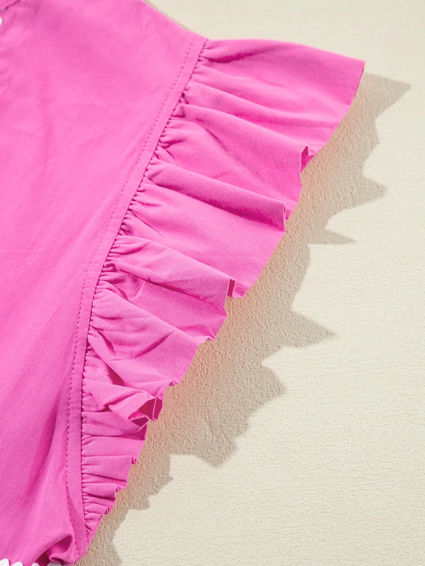 Ric Rac Mini Dress Ruffled Hot Pink Colorblock Flutter Sleeve Tiered Dress 28bd98db-51bc-445a-bfa9-7424e7f933ec-Max-Origin Trendsi