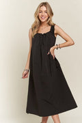 ADORA Cargo Dress Black Drawstring Slit Back With Pockets Black 2954bc4c-dfe1-45b4-a95c-2350ae97e680-Min Trendsi