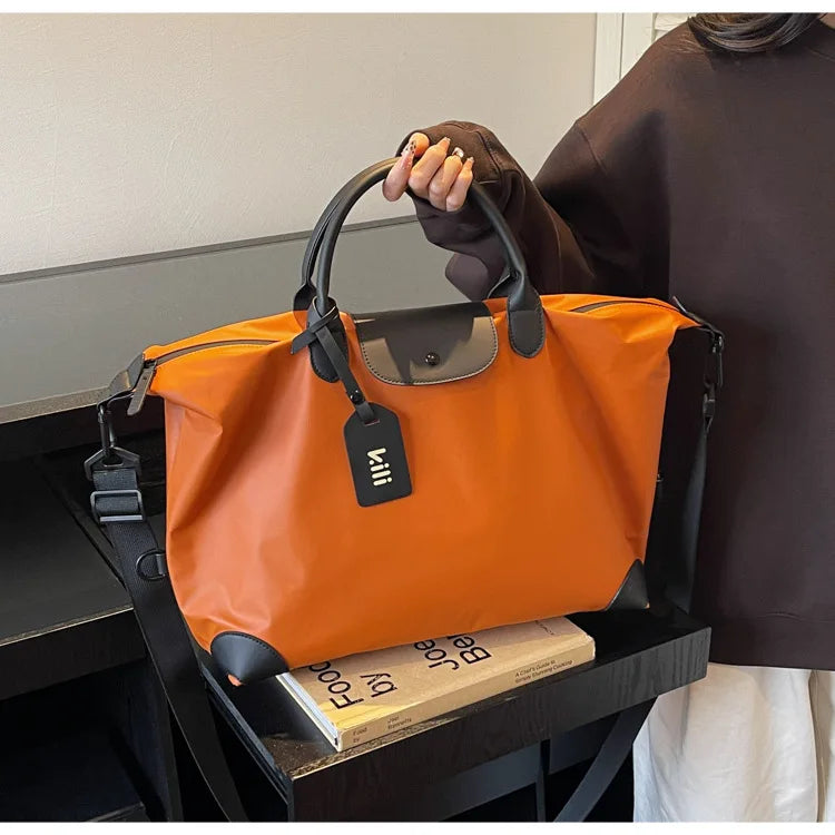 Travel Duffel Bag Large Portable Lightweight Fashionable Oxford Fabric Handbag