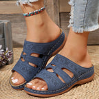 Women Wedge Slippers Premium Orthopedic Open Toe Slippers Anti-Slip Shoes