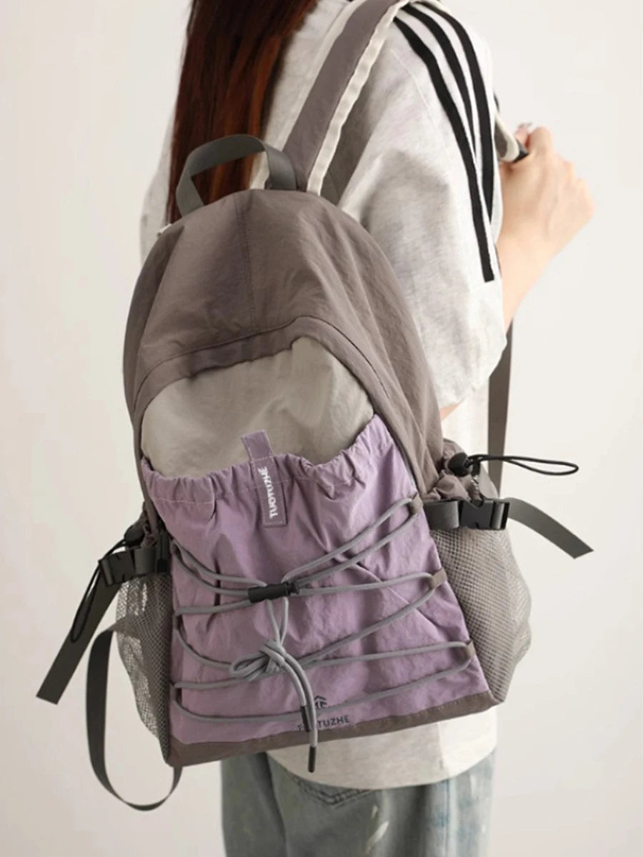 Simple Drawstring Backpack New Model College Students Outdoor Sports Lightweight Bag