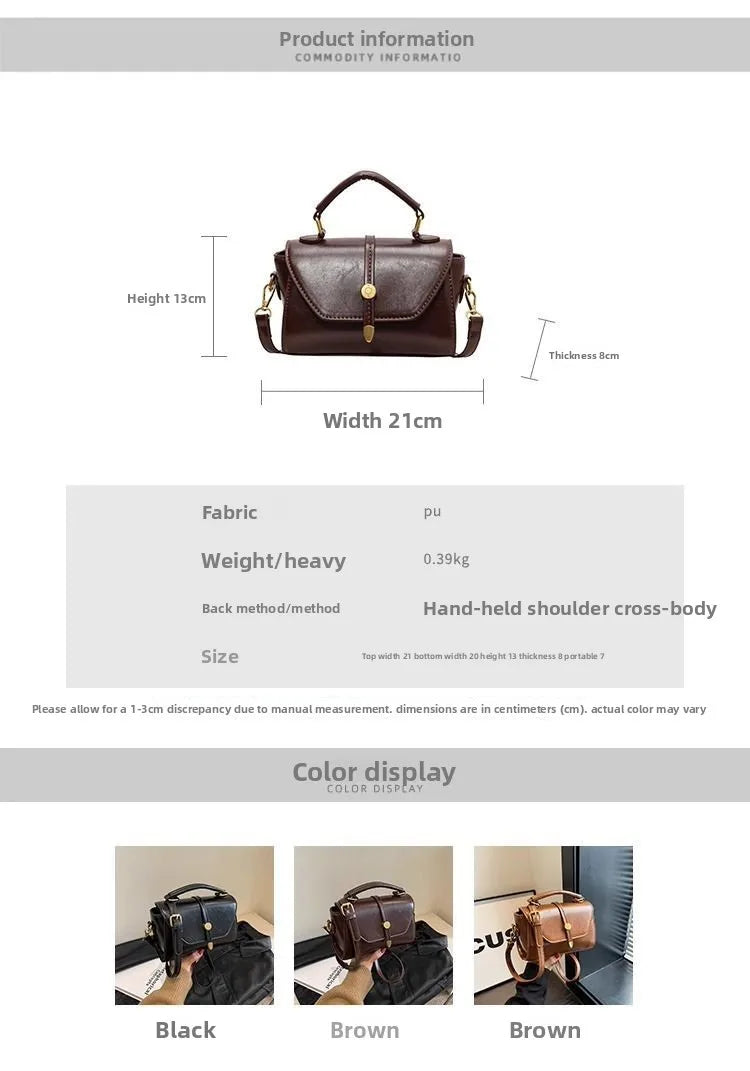 Women's Vintage Style Messenger Bag High Quality Soft Leather Flap Crossbody Bag