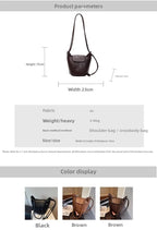 Fashion New Bucket Crossbody Bag Knot Strap Medium PU Leather Flap Shoulder Bag