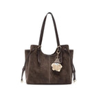 Casual Retro Women's Tote Bag Fashionable Adjustable Strap Medium Handbag Brown