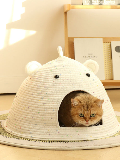 Bear Ear Woven Pet Nest
