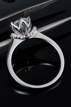 Murray Silver Women Ring 1 Carat Moissanite Stone 925 Sterling Platinum-plated 2a6bea8f96484ec09c4d8ab9857faa4a-Max Trendsi