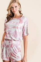 BiBi Shorts Tie Dye Print Pink Multi Terry With Side Pockets 2aad9fadab0c4db187f21572dae7ea08-Max-Origin Trendsi