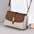 Adjustable Strap Flap Crossbody Bag in Medium Size, Made of PU Leather