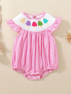 Children's Ice Cream Gingham One-Piece Outfit