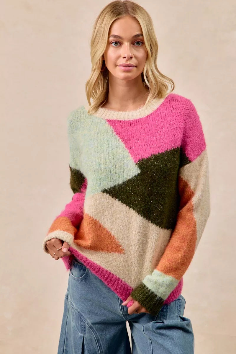 BiBi Multi Color Block Sweater Womens Cozy Knit Fashion Pullover 2b2b4b3ce1e7447795dbbaf9c692f445-Max-Origin_86e23240-bc31-4c51-880f-b59f0467975e Trendsi