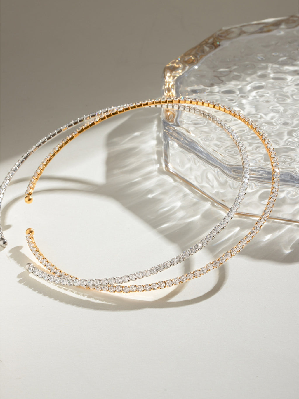 18K gold-plated Necklace Stainless Steel Jack&Din Inlaid Zircon Round Chocker 2b449755-7019-4430-a601-bb34c66429db-Max Trendsi