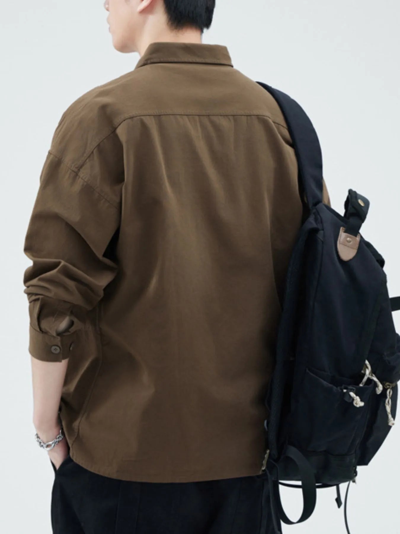 Men's Button Up Shirt Long Sleeve Casual Top with Front Pockets 2b4ac559-fc84-4d41-822a-b4d15a1de1ae-Max-Origin Trendsi