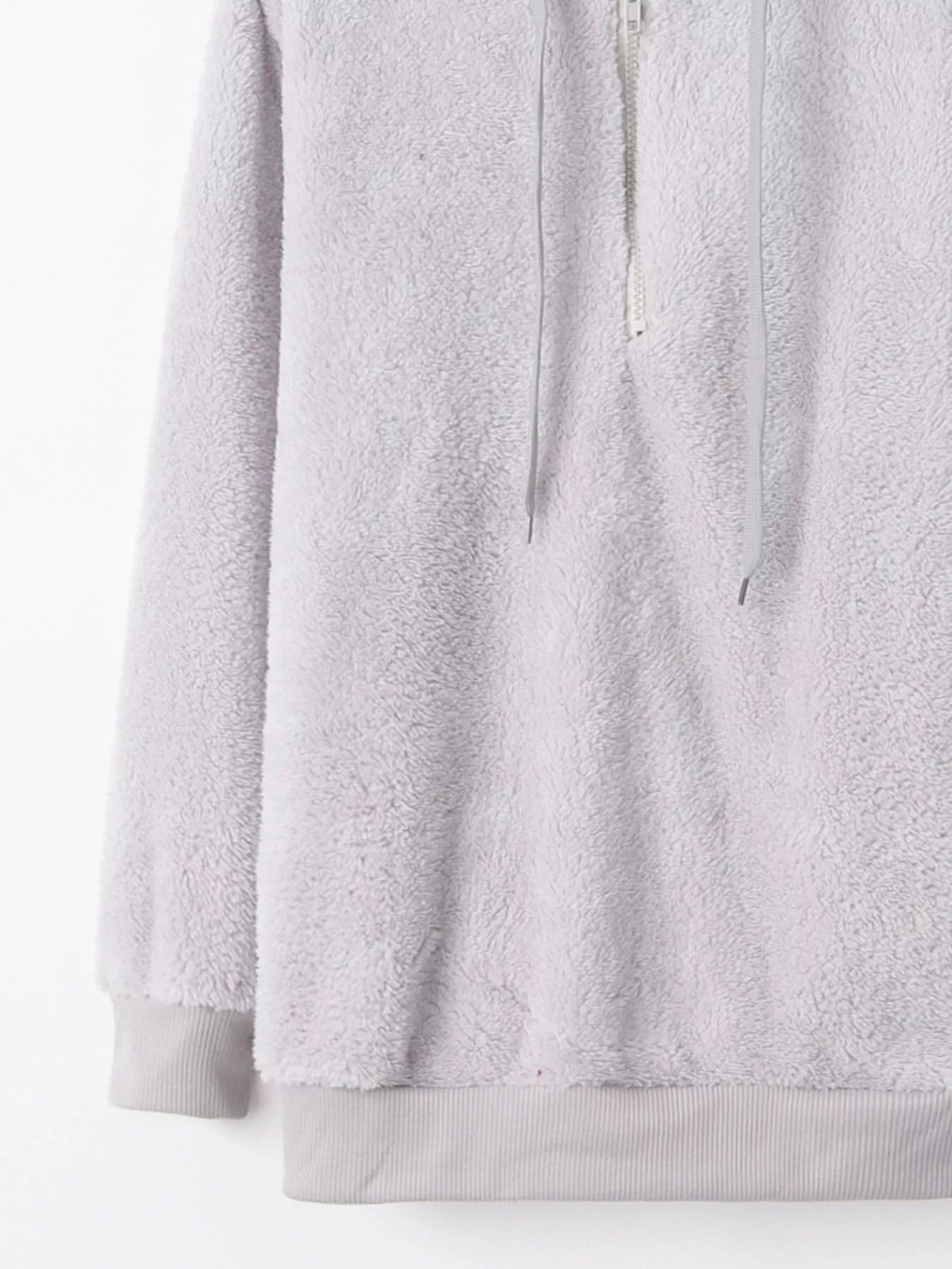 Womens Fleece Hoodie Half Zip Drawstring Hood Soft Top S-4XL 2bae309f-f76c-487b-a11d-1242e6274f1f-Max-Origin Trendsi