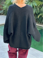 Women Cardigan Soft Acrylic Pocketed V-Neck Loose Button Up Long Sleeve 2bdb3b09-0700-4be9-bc11-633ab54f847f-Max Trendsi