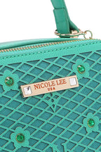Nicole Lee USA Handbag Vegan Leather Geometric Pattern Structured Tote Bag 2beed6f799744941a2abe5bb640de12c-Max-Origin Trendsi