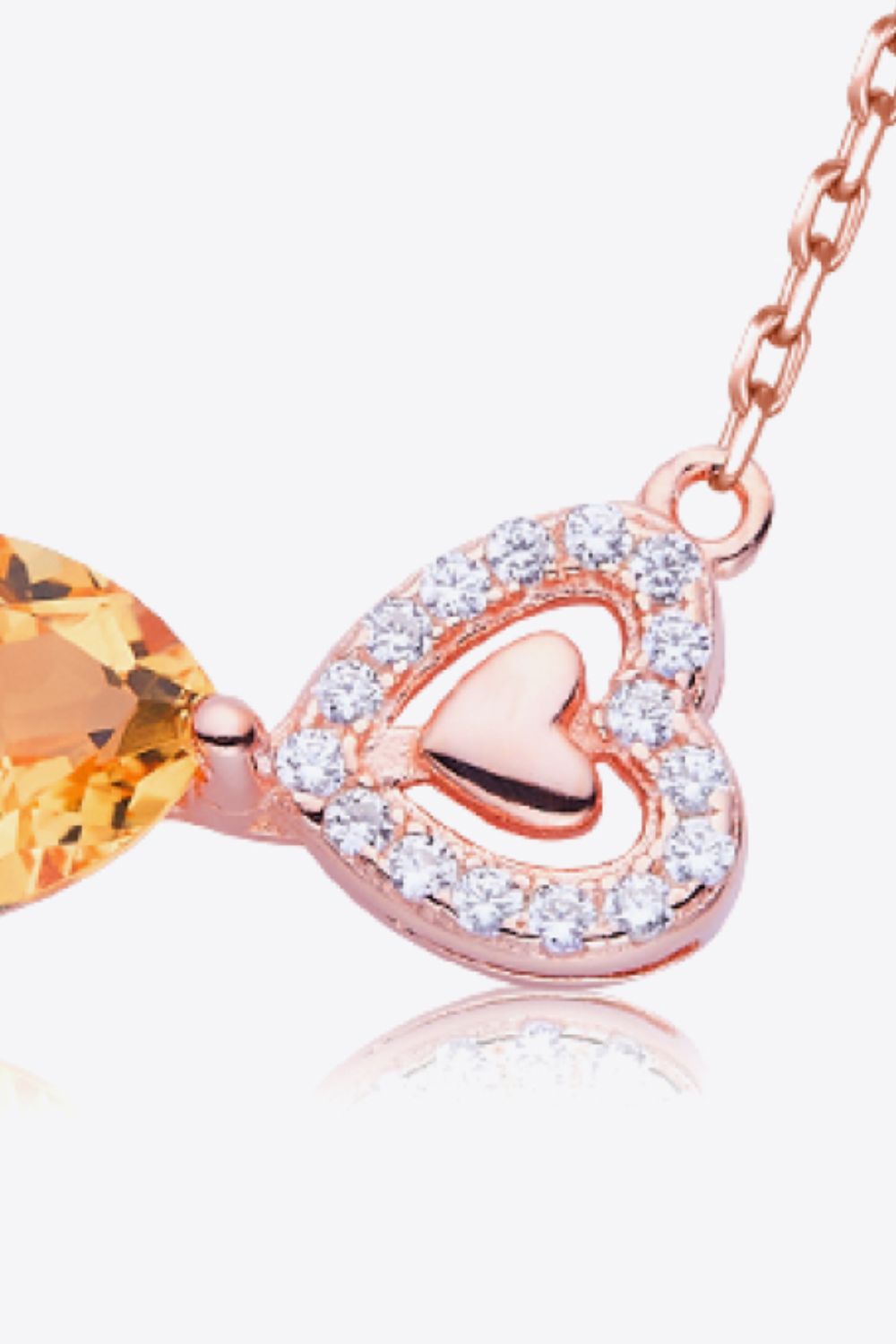 Murray Silver Necklace Citrine Heart 925 Sterling 18K rose gold-plated Chain 2bff72d7b7cc46e1a13a0300b6fa678b-Max Trendsi