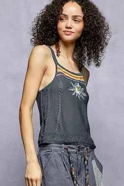 POL Knit Cami Embroidered Floral Square Neck Top 2c21a1c5-8a20-4b93-be14-c6acb5e1478c-Max-Origin Trendsi