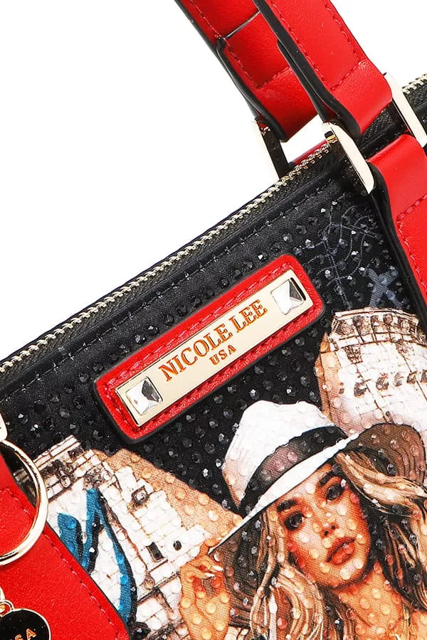 Nicole Lee USA Martha Travels Italy Dome Women's Satchel Bag Vegan Leather 2c3fef069a914d72abef7c6f14c35dfe-Max-Origin Trendsi